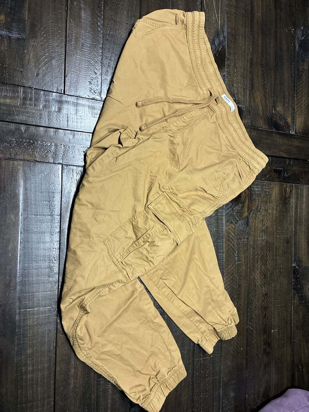 Sonoma Goods For Life Cargo Jogger Pants Size L Khaki Brown Cotton Blend